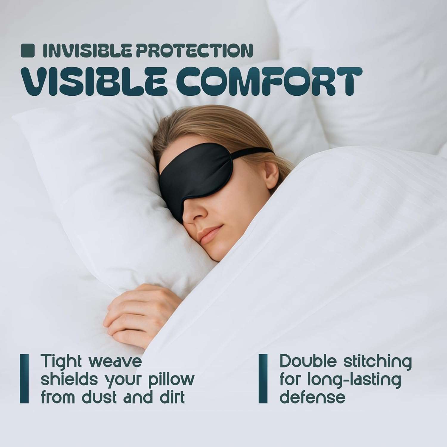 Pillow Protectors - Shield Against Allergens, Dust Mites & Stains