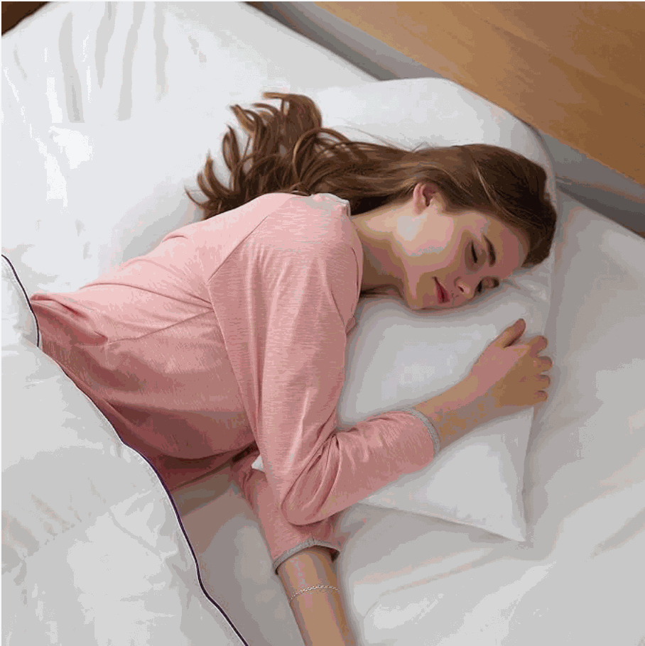 nursing pillow used for side sleeping and maternity support