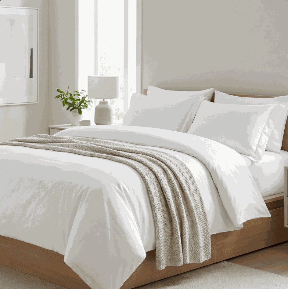 Egyptian Cotton Duvet Cover Set – Ultra Soft, Breathable & Hotel-Luxury Comfort