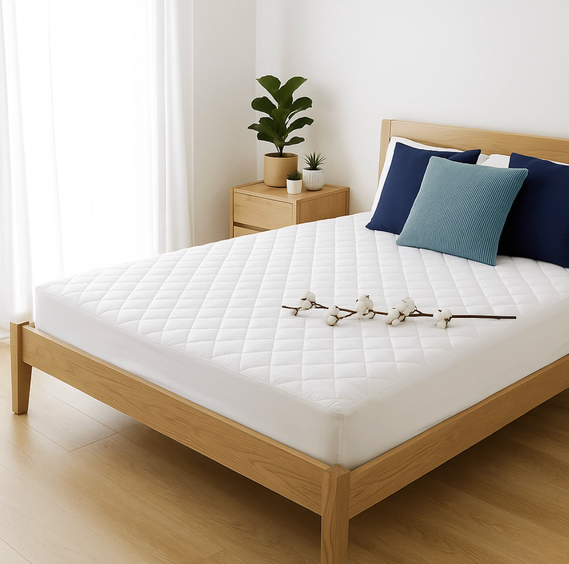 Quilted Cotton Mattress Protector – Preserve Your Mattress, Sleep Cleaner & Fresher