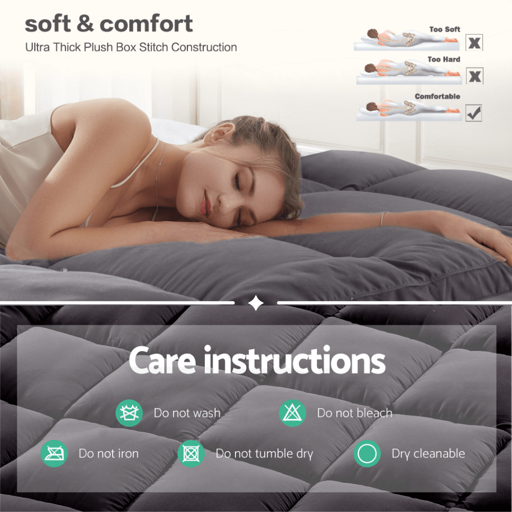 Bamboo Mattress Topper - Sleep Cooler, Wake Up Pain-Free