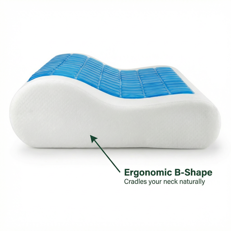 Cooling Pillow – Sleep Cooler, Ease Neck & Shoulder Tension