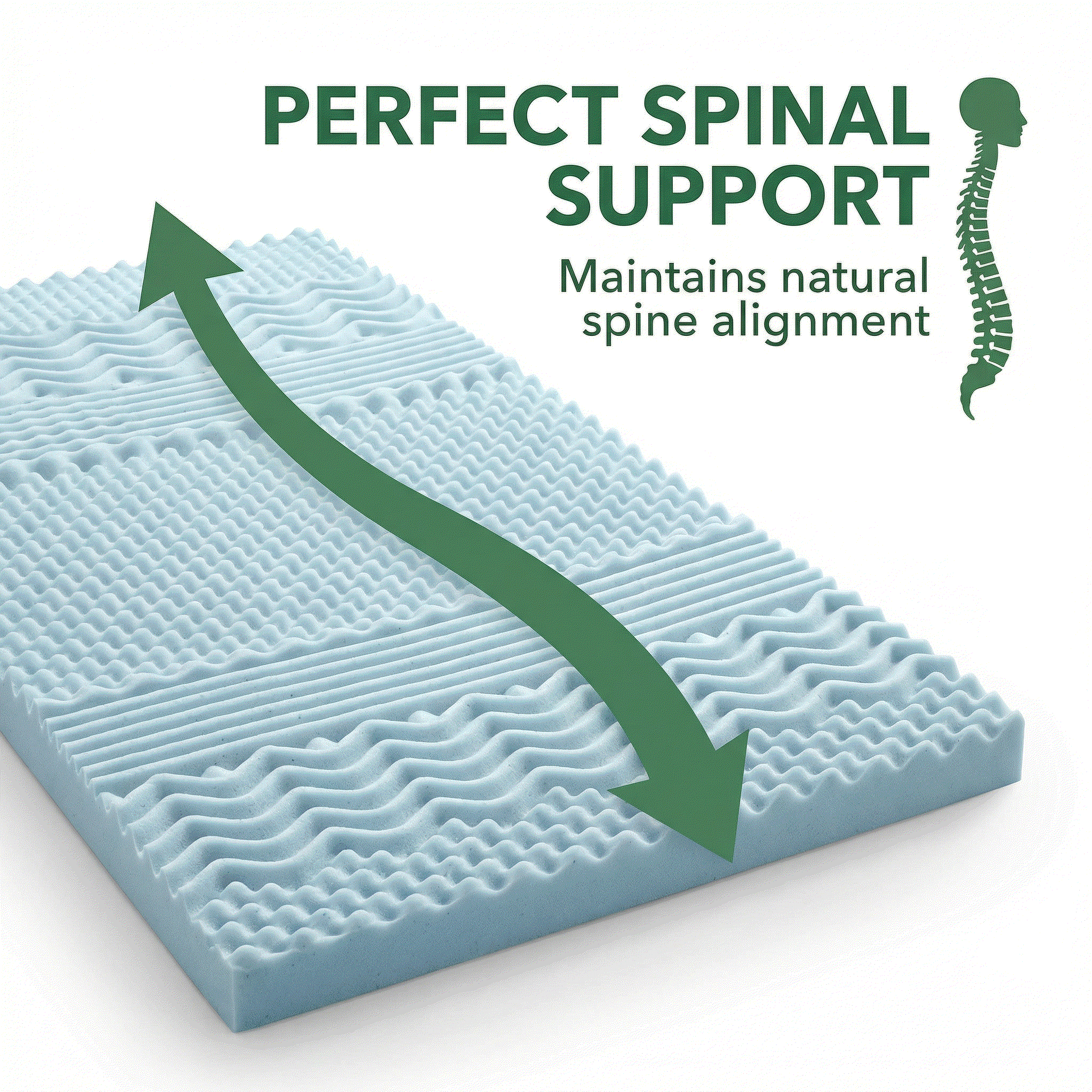 Memory Foam Mattress Topper 5cm – Relieve Pressure, Sleep Cooler, Wake Refreshed