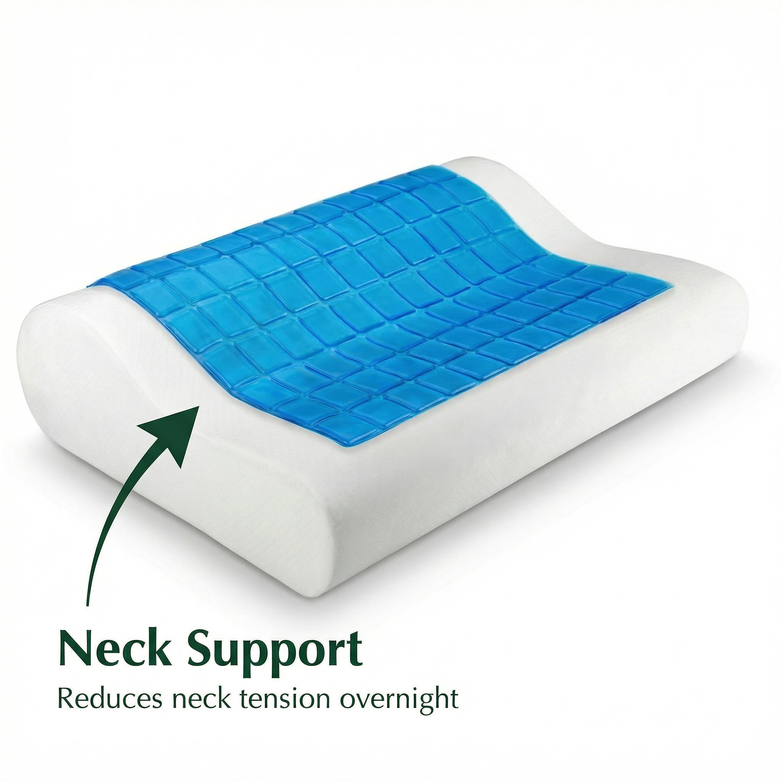 Cooling Pillow – Sleep Cooler, Ease Neck & Shoulder Tension