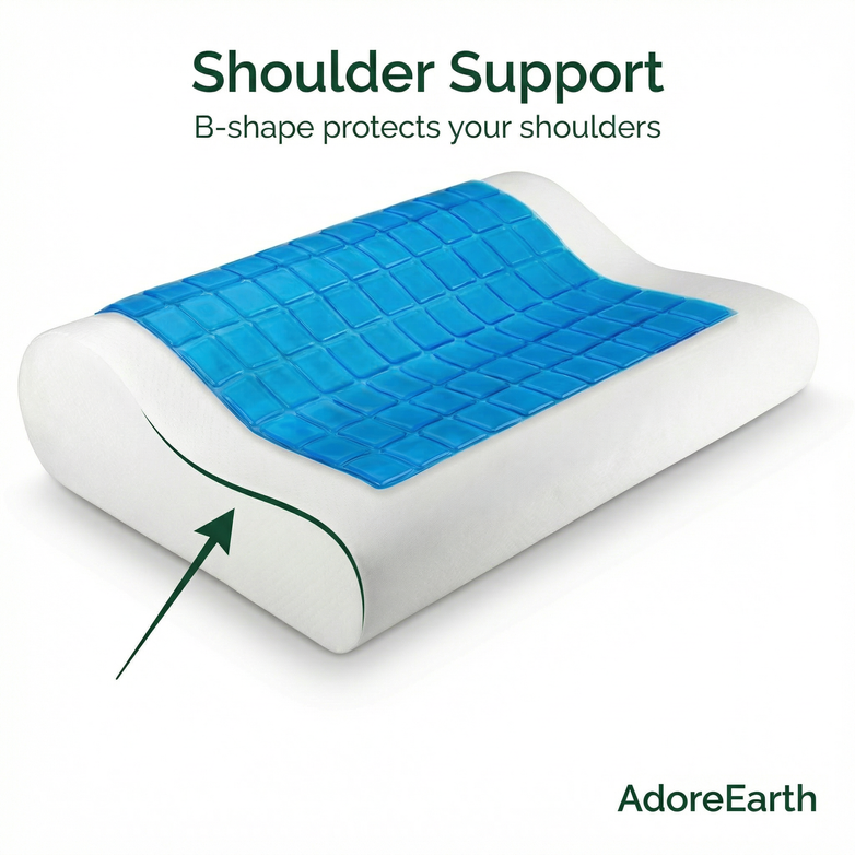 Cooling Pillow – Sleep Cooler, Ease Neck & Shoulder Tension
