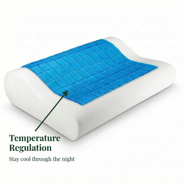 Cooling Pillow – Sleep Cooler, Ease Neck & Shoulder Tension