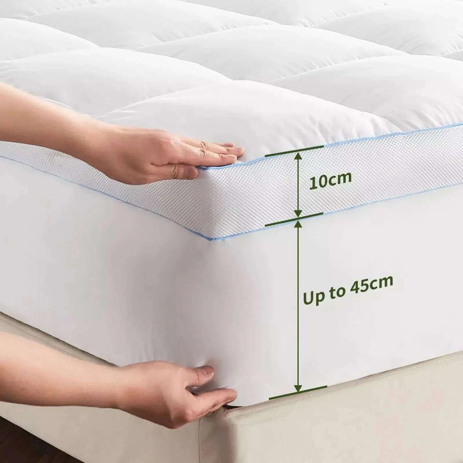Bamboo Mattress Topper - Sleep Cooler, Wake Up Pain-Free