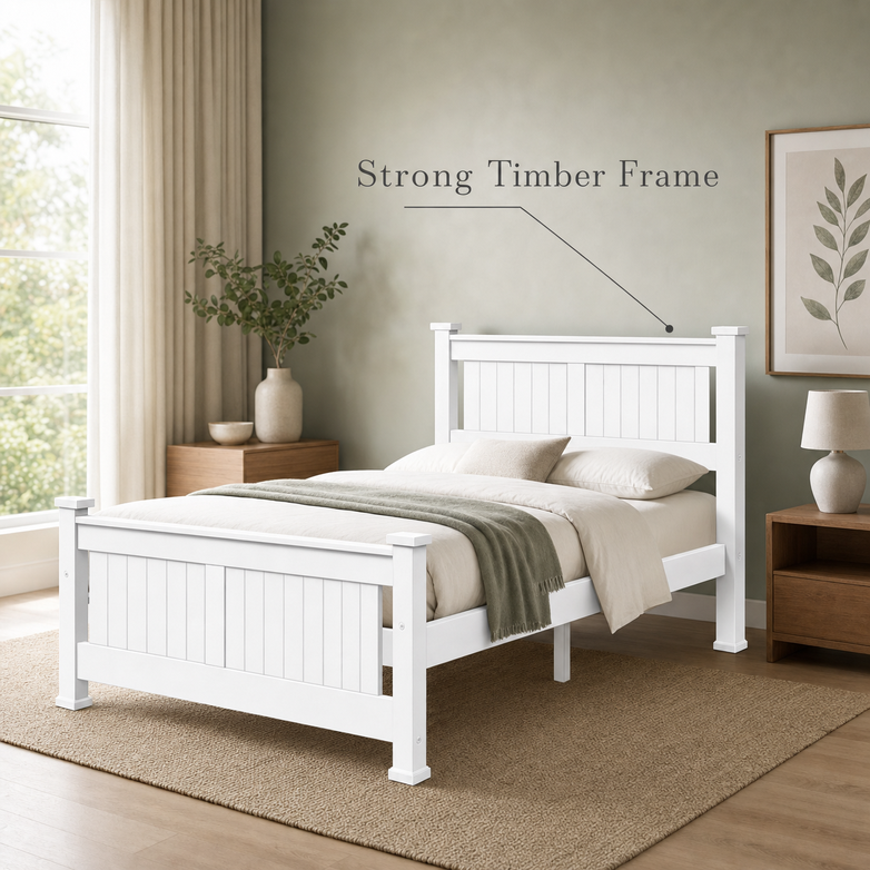 Timber Bed Base - Create Natural Warmth, Support Your Mattress Strength