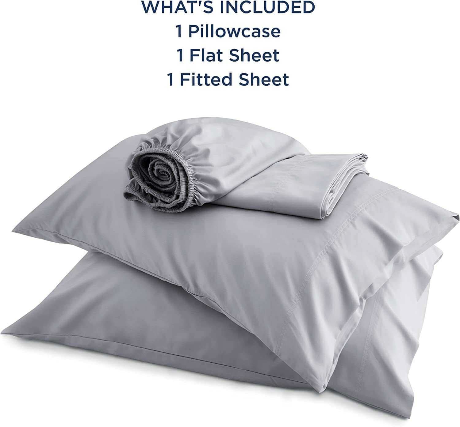 Adorearth Bamboo Sheets - Grey, King Queen Double Single