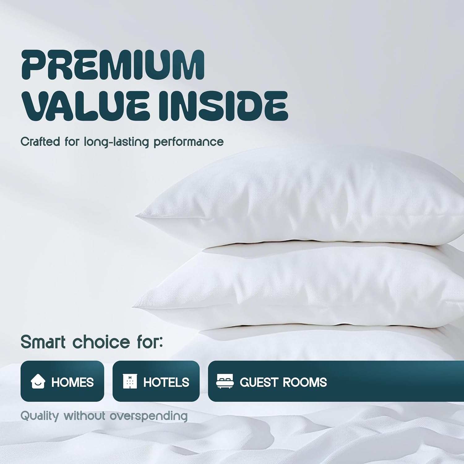 Pillow Protectors - Shield Against Allergens, Dust Mites & Stains
