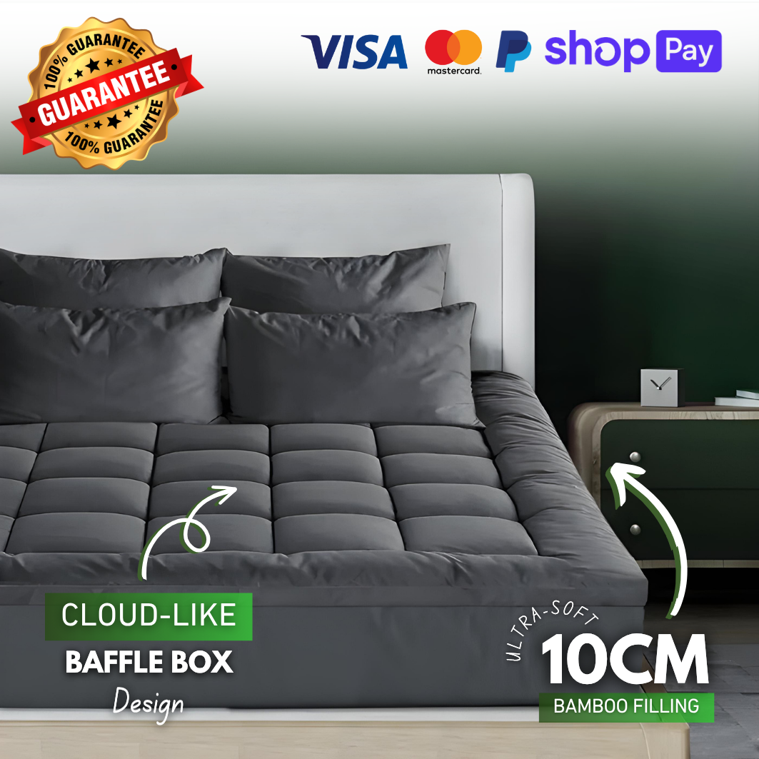 Bamboo Mattress Topper - Sleep Cooler, Wake Up Pain-Free