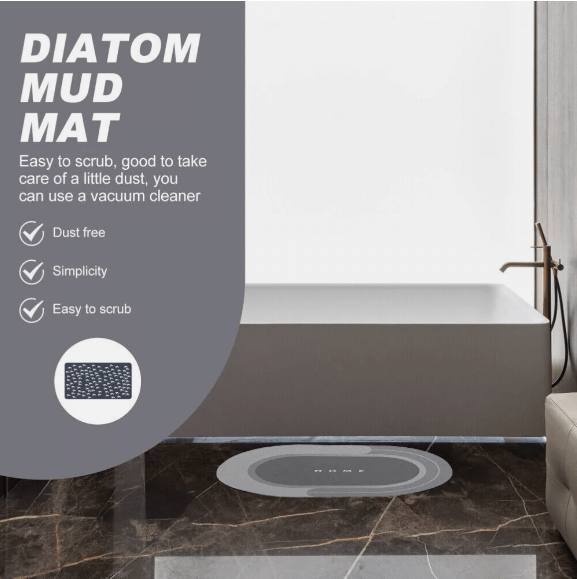 Rapid Dry Bathmat – Absorb Water Fast, Keep Floors Safe