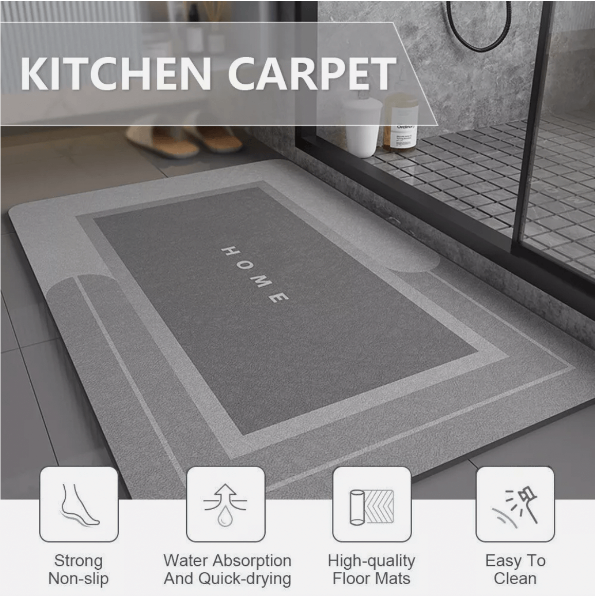 Rapid Dry Bathmat – Absorb Water Fast, Keep Floors Safe