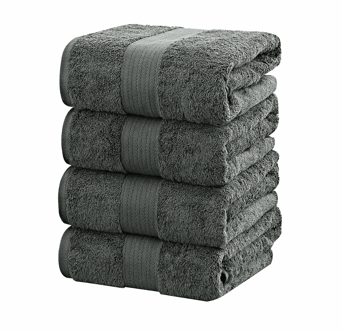 charcoal towels stacked hotel quality