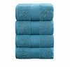blue towels stacked set premium cotton