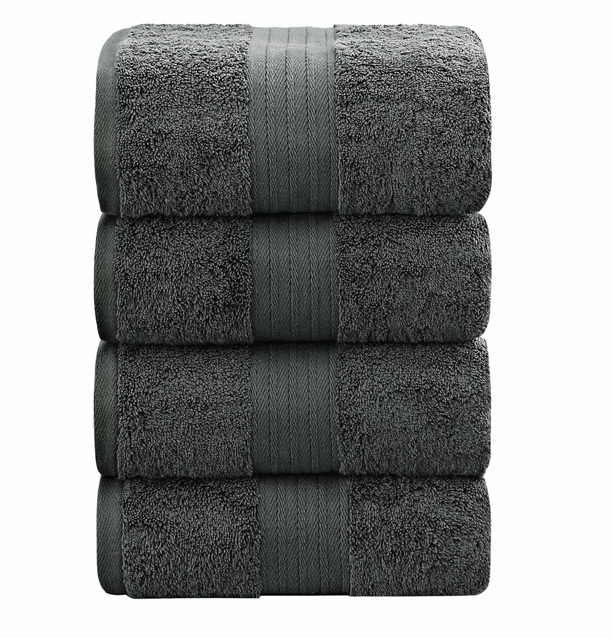 dark grey towels stacked luxury cotton
