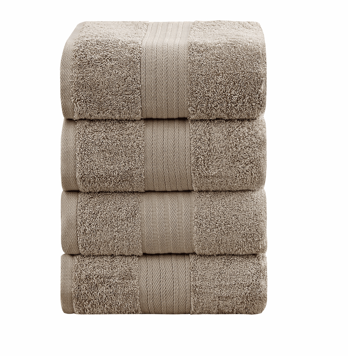 beige towels stacked set bathroom essentials