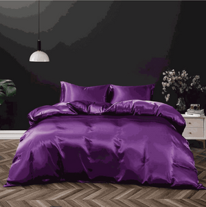 Silk Satin Quilt Cover Set – Smooth Hair, Glowing Skin, Luxe Sleep
