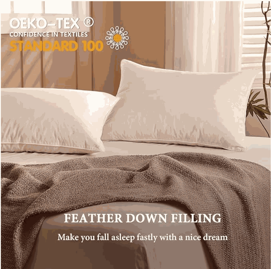 Duck Down Pillow - Support Your Neck, Sleep Deeper