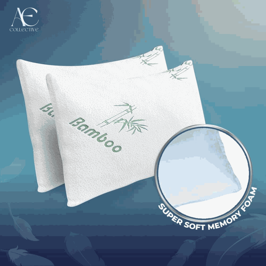 Memory foam pillow with a soft, breathable, and washable cover.