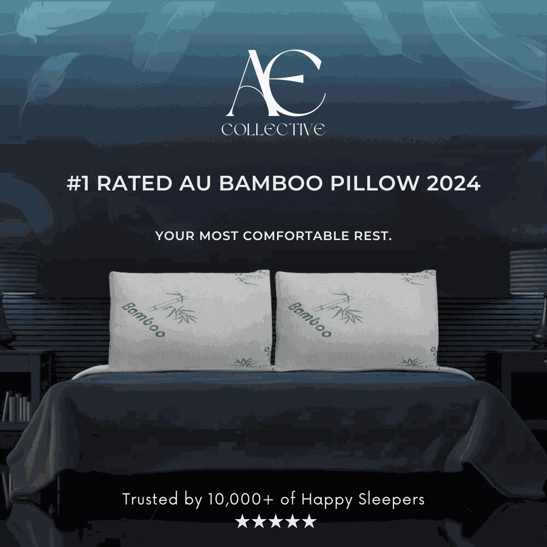 Memory foam pillows on a bed with a premium bamboo pillowcase.