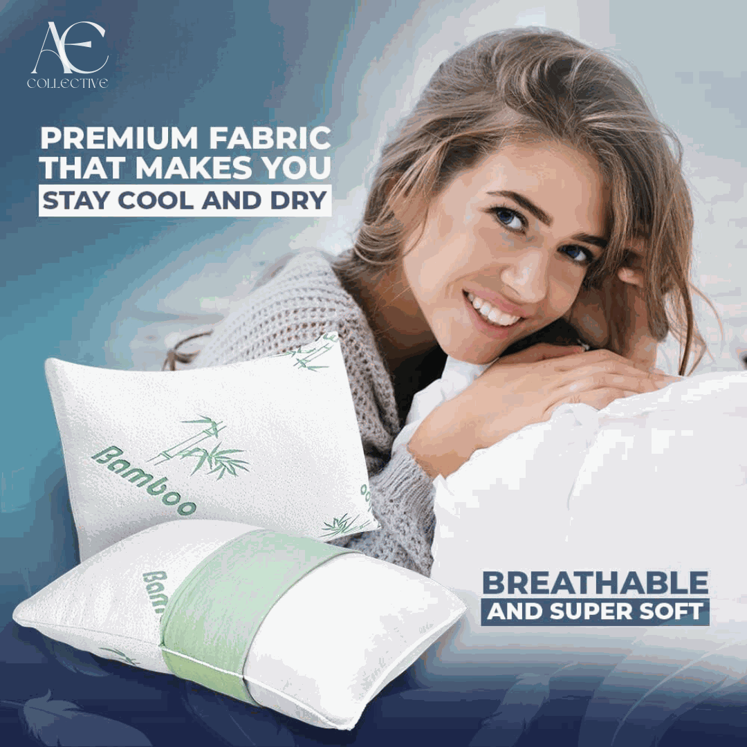 Woman resting on a premium memory foam pillow for ultimate comfort and support.