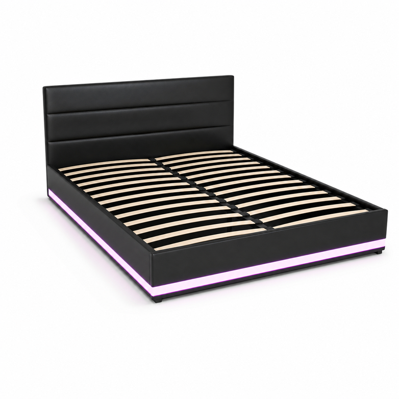 LED Gas Lift Bed - Customise Your Bedroom, Maximise Storage Space