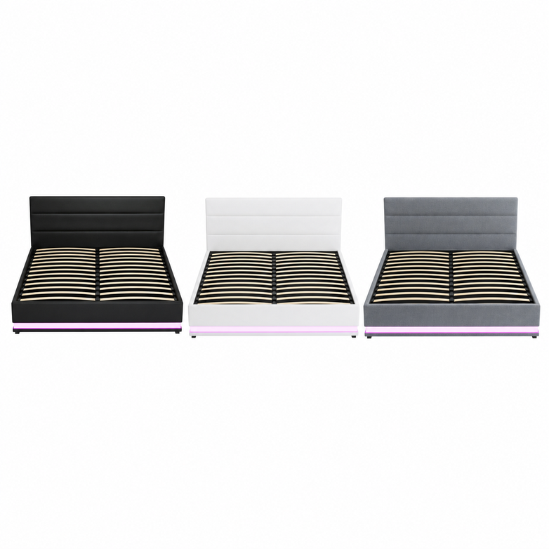 LED Gas Lift Bed - Customise Your Bedroom, Maximise Storage Space