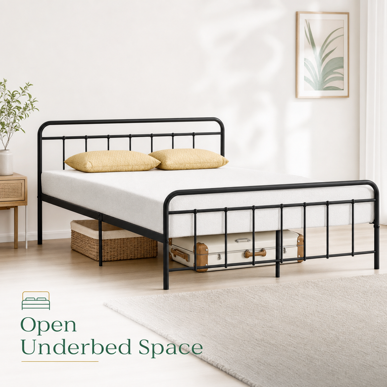 Steel Bed Base - Prevent Mattress Sagging, Maximise Under-Bed Space