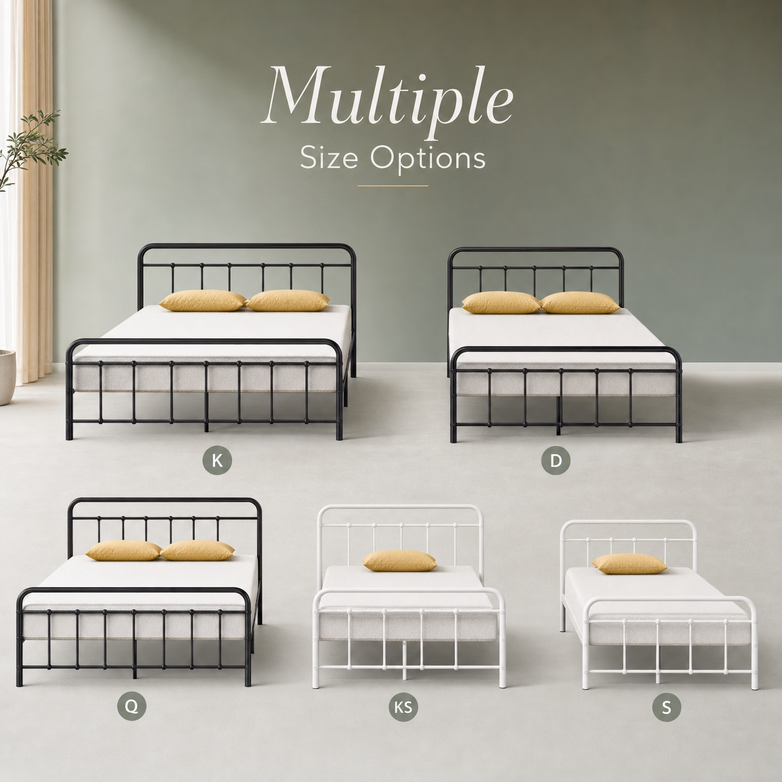 Steel Bed Base - Prevent Mattress Sagging, Maximise Under-Bed Space