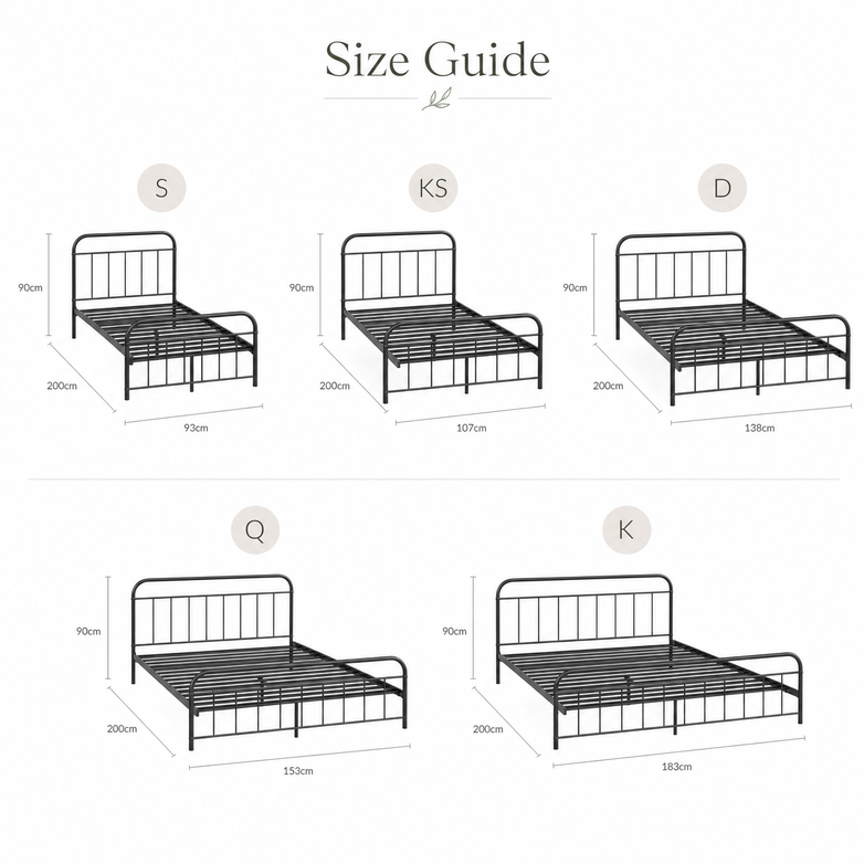 Steel Bed Base - Prevent Mattress Sagging, Maximise Under-Bed Space