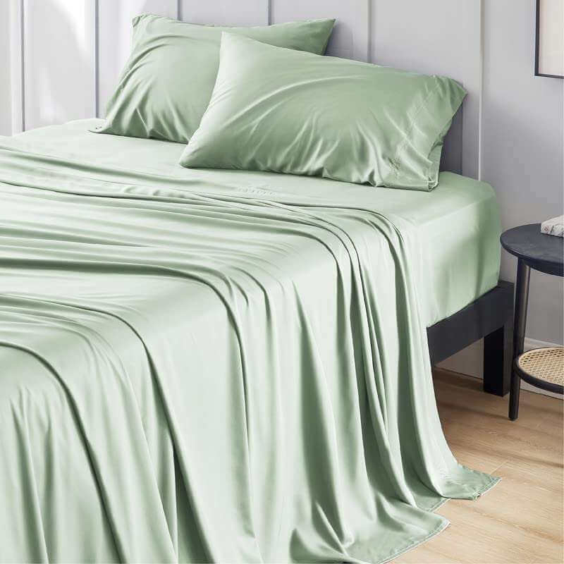 Adorearth Bamboo Sheets - Green, King Queen Double Single