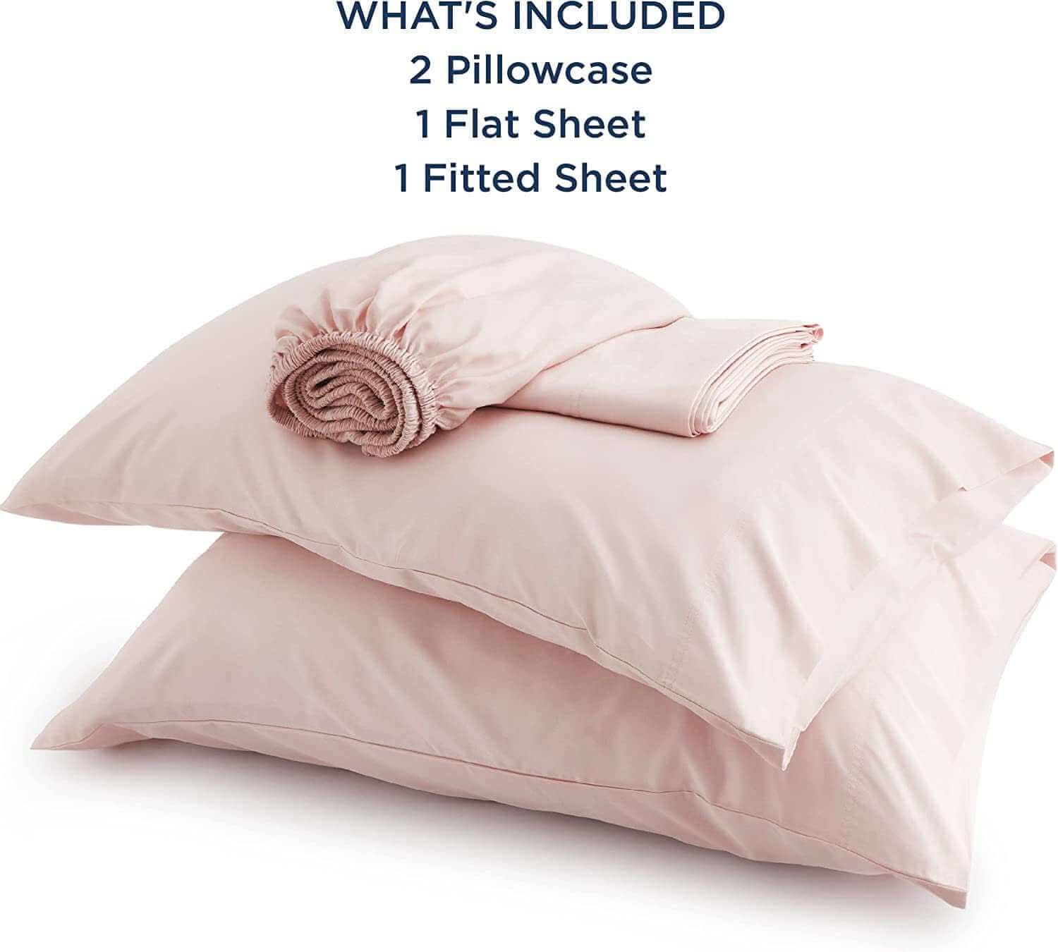 Adorearth Bamboo Sheets - Pink, King Queen Double Single