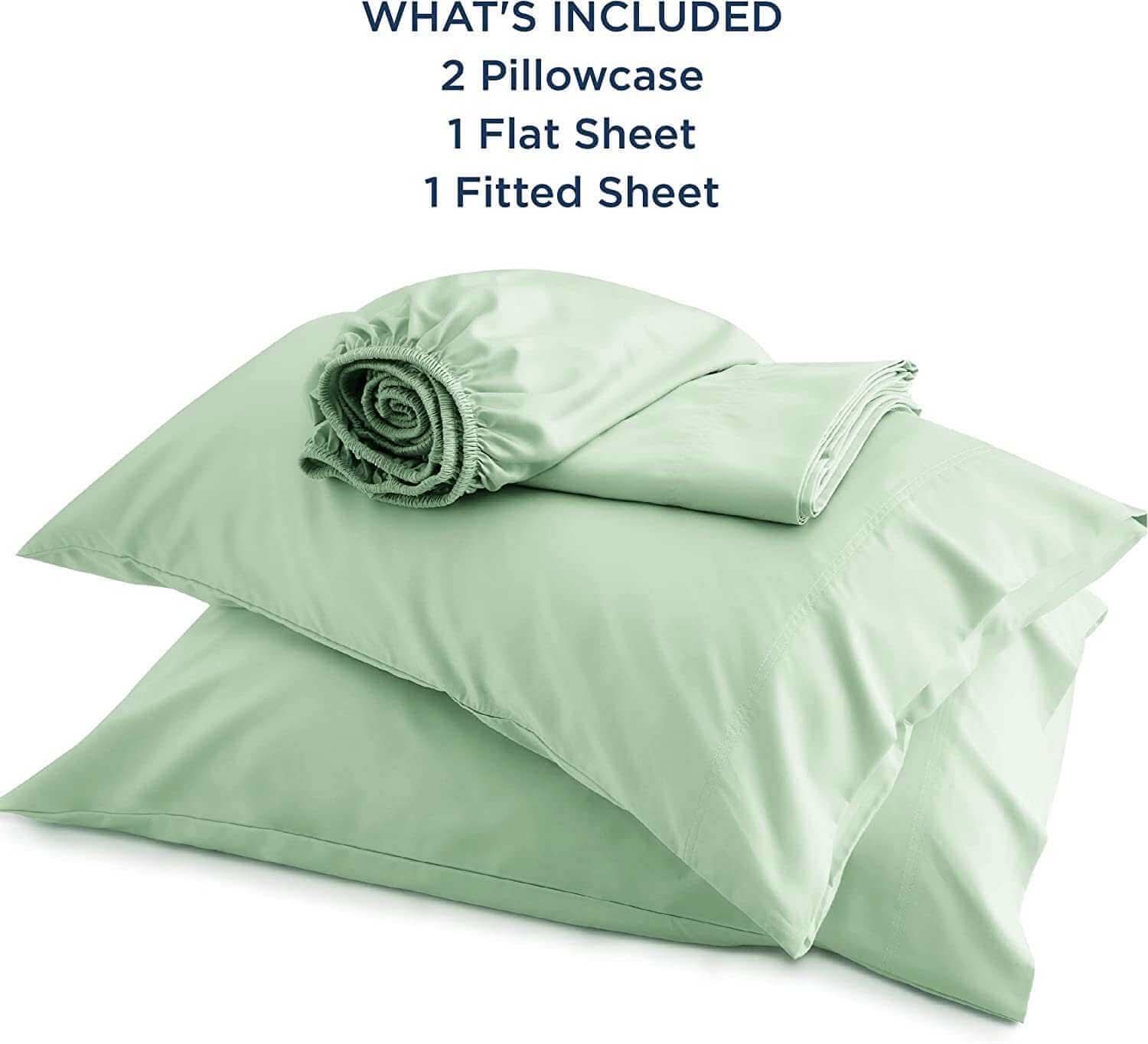 Adorearth Bamboo Sheets - Green, King Queen Double Single